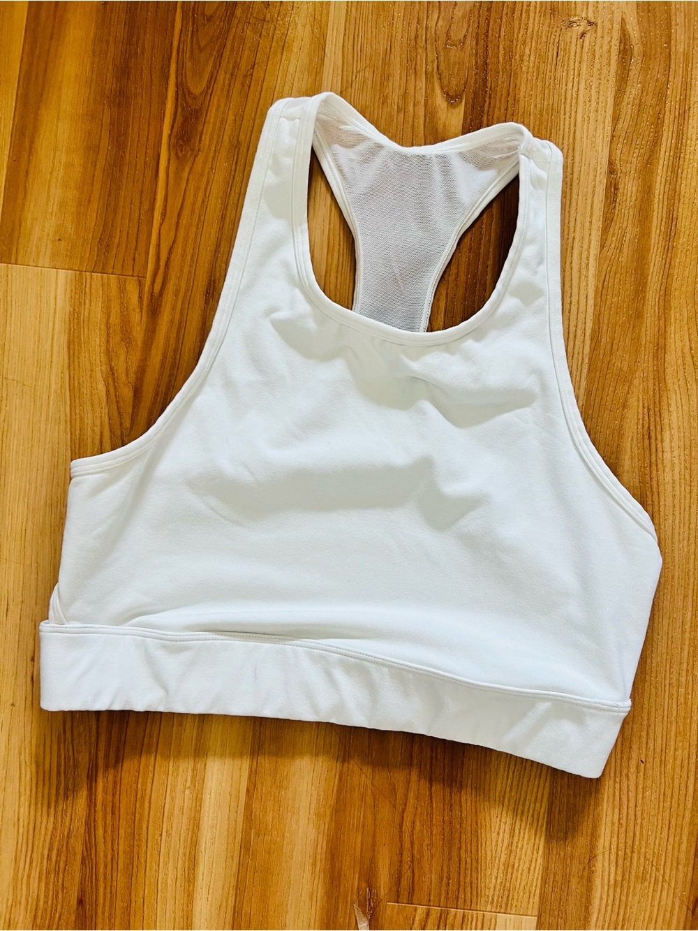 aerie White Racerback Sports Bra